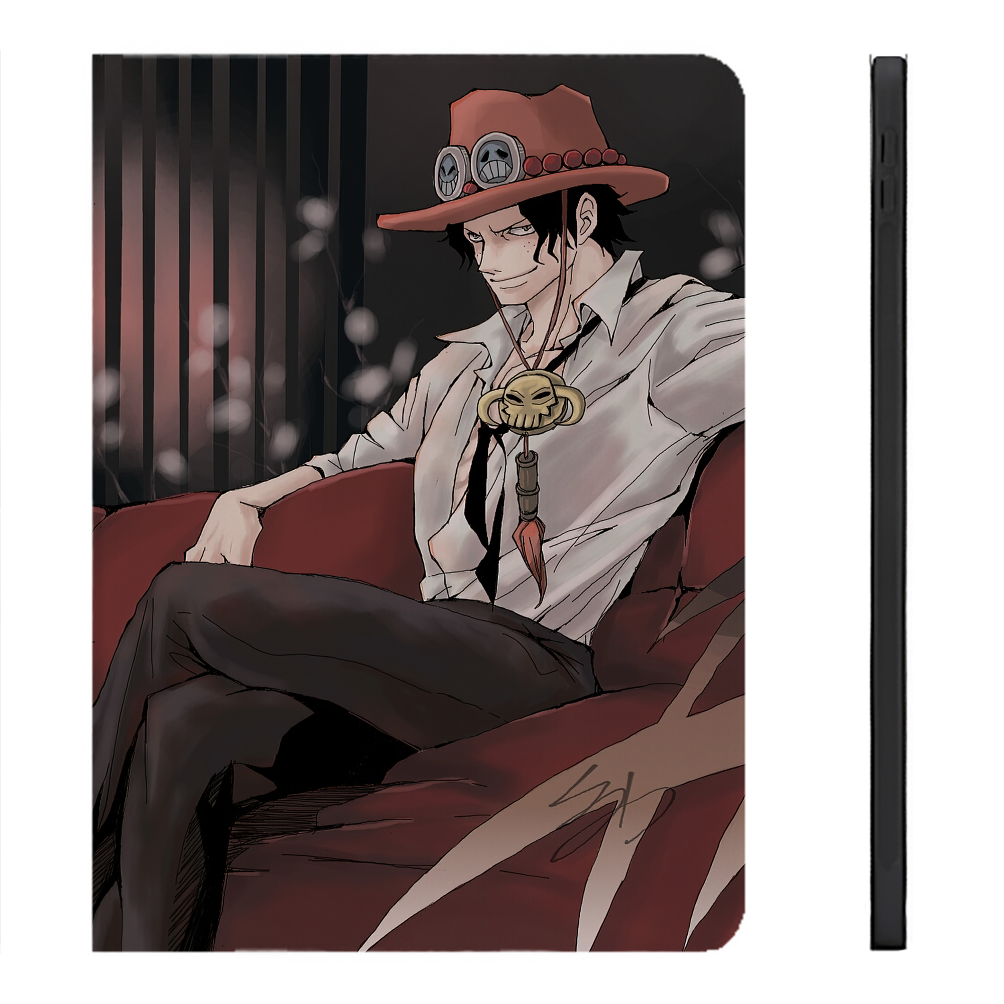（画像用） ワンピース ONE PIECE IPadケース ペンホルダー付き ブックスタイルデザイン